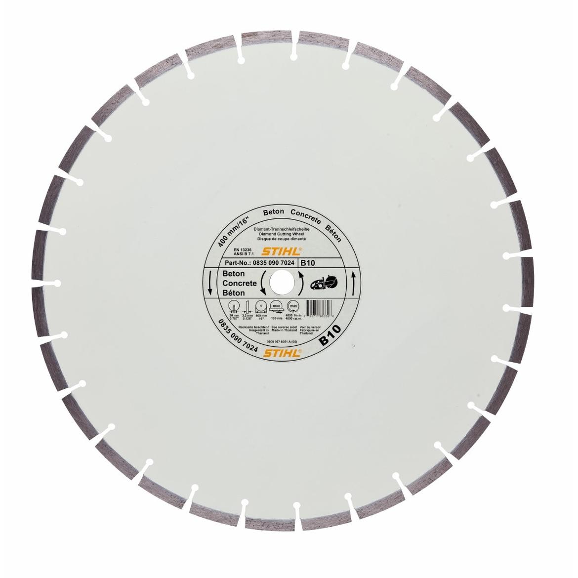 Stihl D-B10 Diamond Cutting Disc/Wheel For General Construction Use  Radmore  Tucker