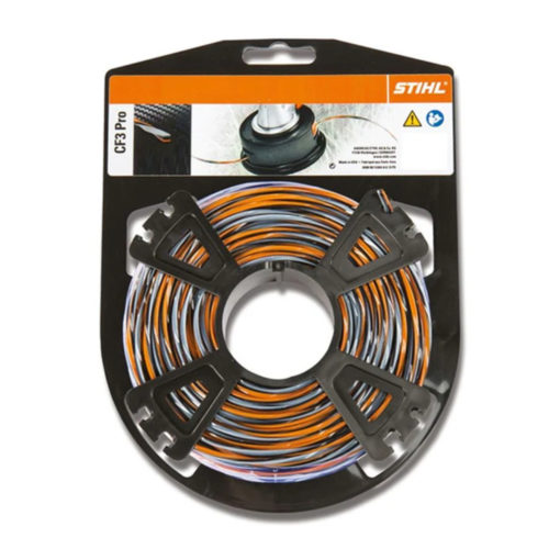 Stihl 3.3mm CF3 Pro High-Tech Cruciform (Mowing) Brushcutter Line 34m - Black 0000 930 4311