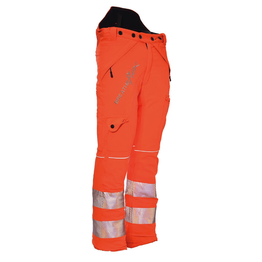 Orange Arbortec Breatheflex Class 1 Type A Chainsaw Trousers Hi Vis Yellow 