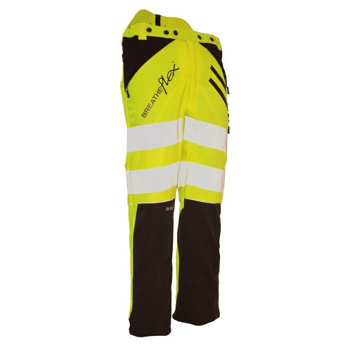 Arbortec Breatheflex Type C Class 1 Trousers - Hi-Vis Yellow - Kevlar