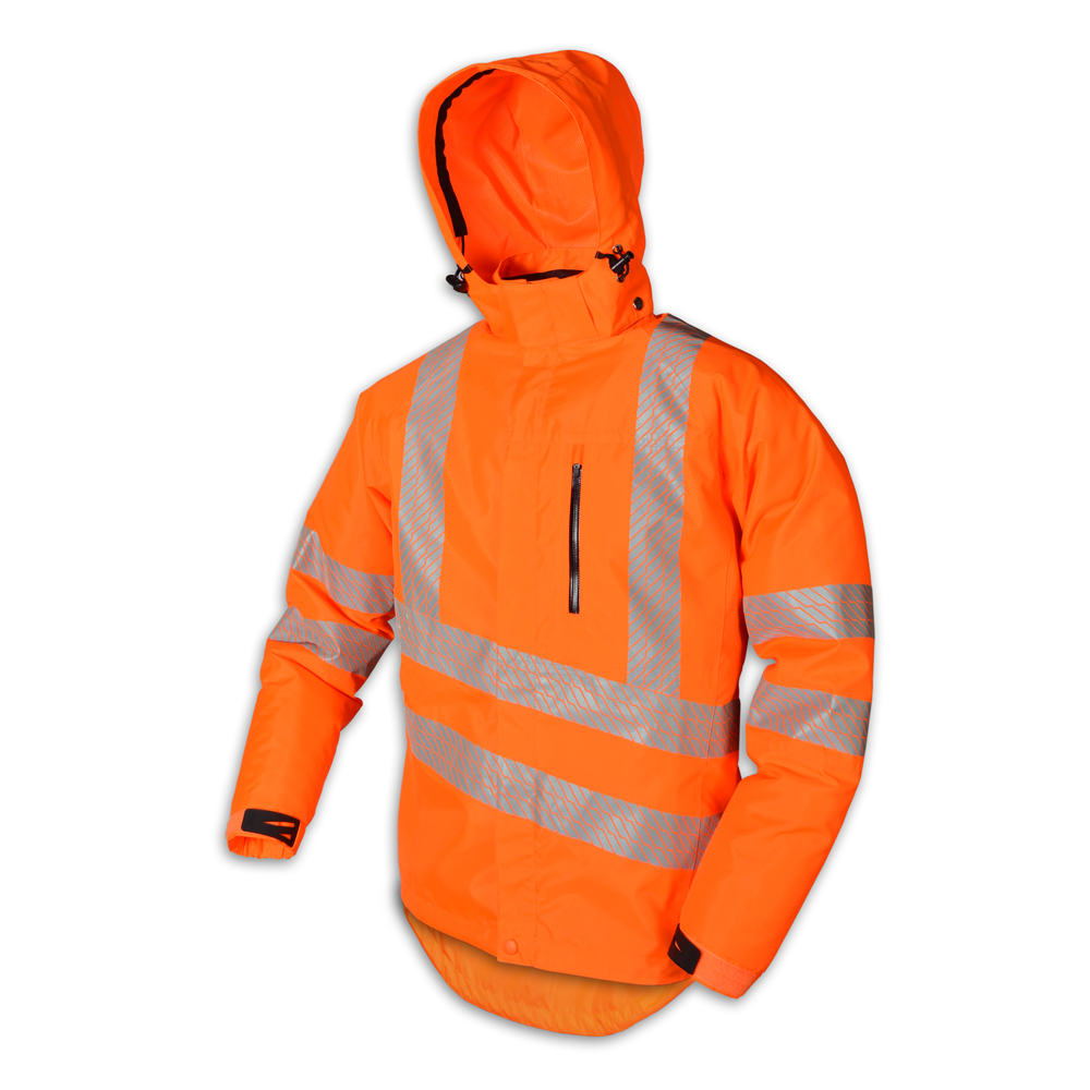 Stein EVO X25 All Weather Work Jacket with Hood Hi-Viz Orange - Radmore