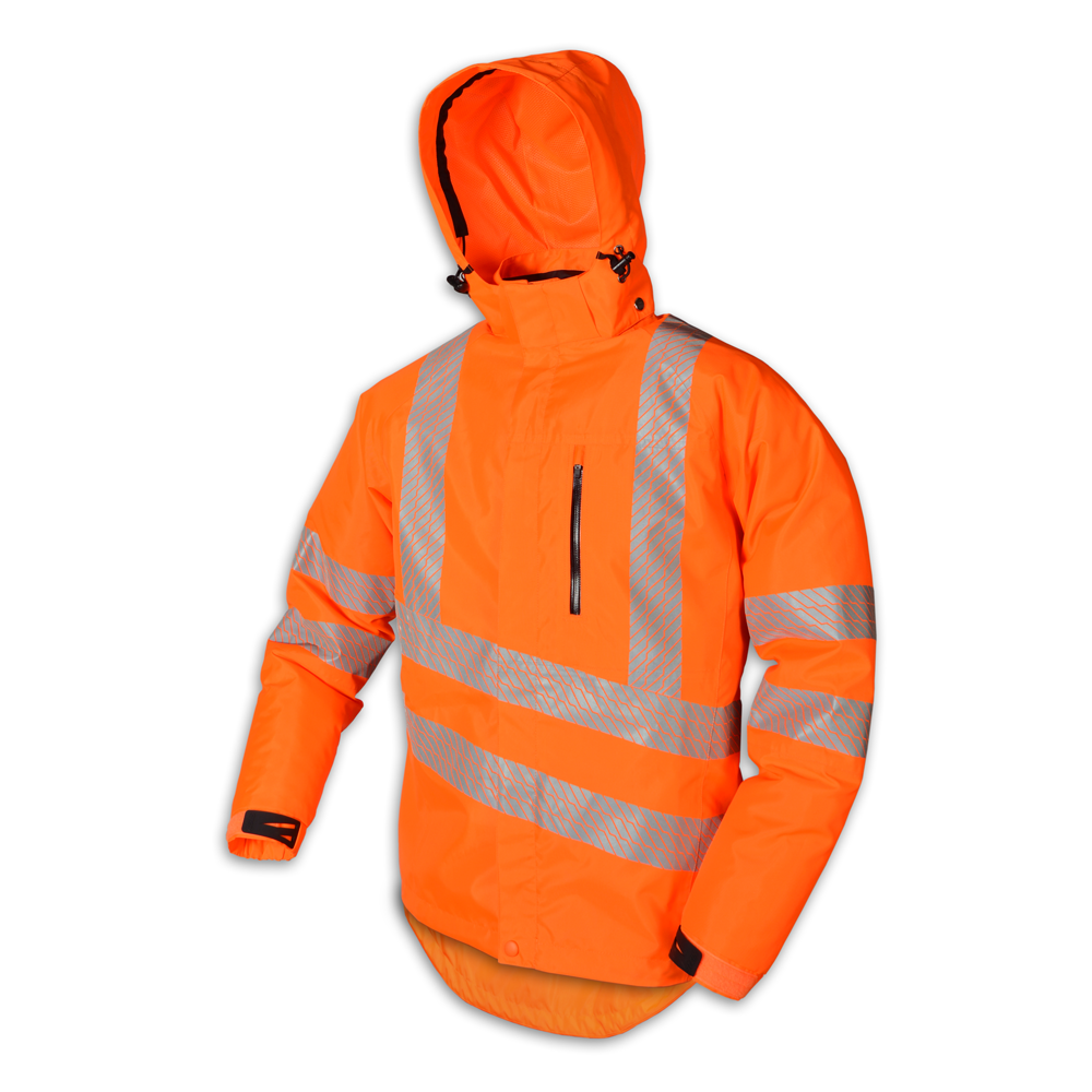Stein EVO X25 All Weather Work Jacket with Hood Hi-Viz Orange