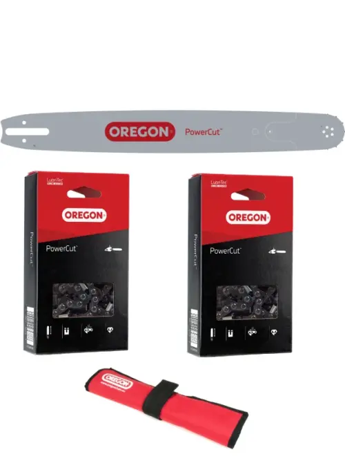 Oregon Pro Forestry Kit - 20" PowerCut 3/8" .063″ (1.6mm) Guide Bar + 2 x Chains + Sharpening Kit (for MS 462, MS 500i) 649556 - 72 Drive Links