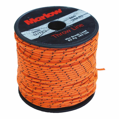 Marlow 2.0mm Orange Dyneema Throwline 50m