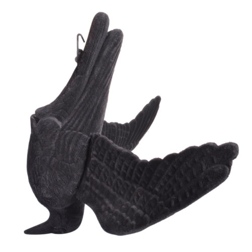 Portek Realistic Hanging Crow Visual Bird Scarer