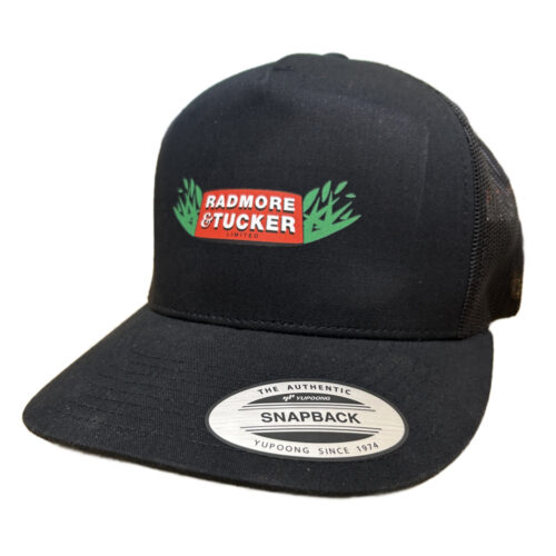 Radmore & Tucker Snapback Retro Trucker Cap - Black (One Size)