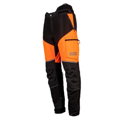 Oregon Protect PRO Hi-Vis Chainsaw Trousers (Type A) - Orange/Black 695601