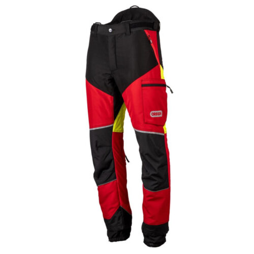 Oregon Protect PRO Hi-Vis Chainsaw Trousers (Type A) - Red/Yellow 695600