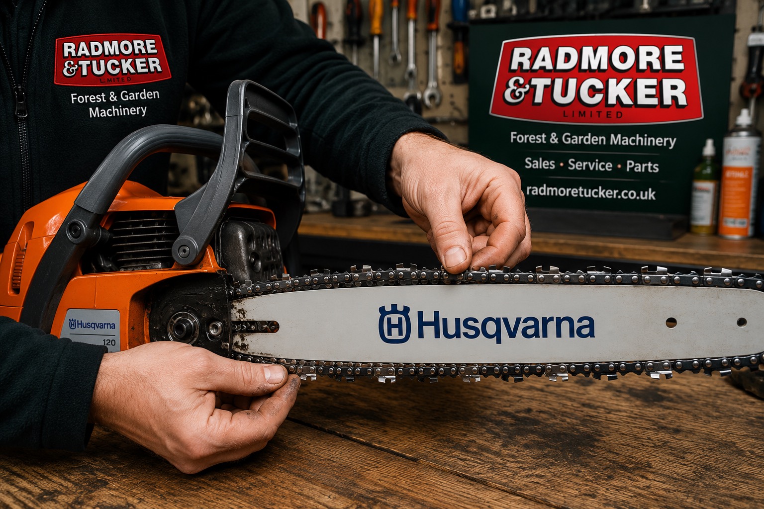 Chainsaw chain banner
