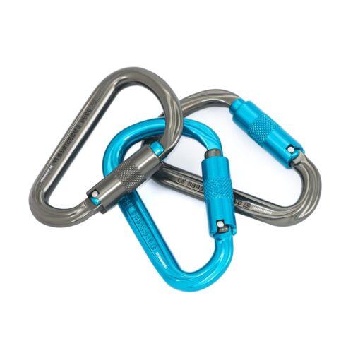 ISC HMS Aluminium Karabiner Grey/Turquoise (3 Pack)